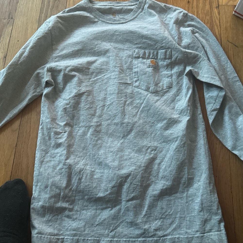 Carhartt Light Gray Long Sleeve Men's Shirt